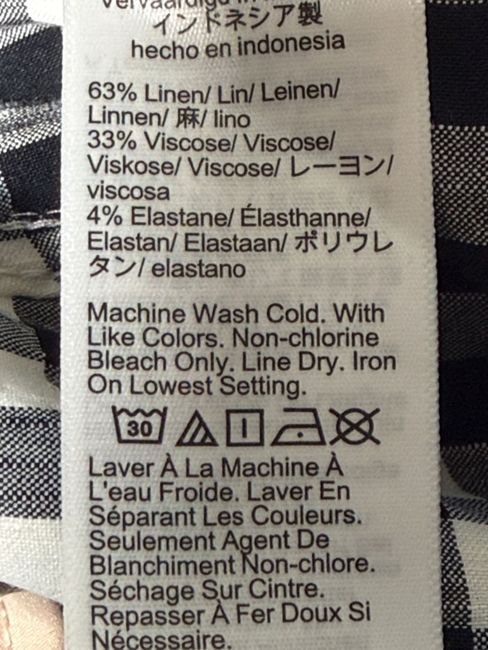 J Crew No 2 Linen Stretch Gingham Check Pencil Skirt 6 Black White Classic NEW - Picture 16 of 17